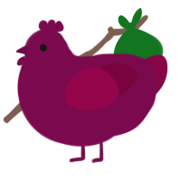 Valentine, a wine and maroon chicken