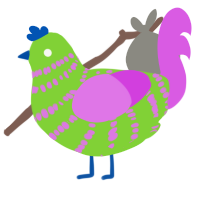 (unnamed), a grass and orchid chicken with a bar pattern