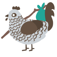 A mist and bark chicken with a lace pattern