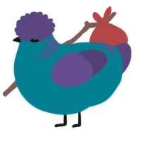 A sea and overcast chicken with a neck-band pattern