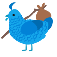 A sky and sapphire chicken with a lace pattern