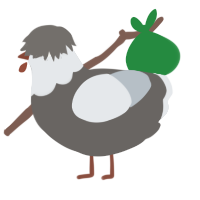 A grey and mist chicken with a head pattern