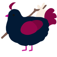 A tumblr and maroon chicken