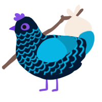 Dank Ocean, a tumblr and cerulean chicken with a lace pattern