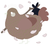 A brown and red chicken with a lace pattern