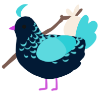 A tumblr and aqua chicken with a half-lace pattern