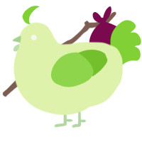 A apple and grass chicken