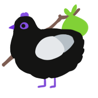 A black and mist chicken
