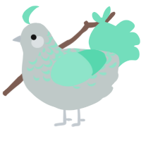 A silver and mint chicken with a half-lace pattern