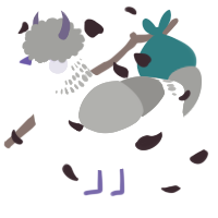 A white and ash chicken with a neck-band pattern