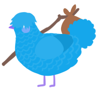 A sky chicken with a lace pattern