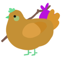 Honey 2, a gold and orange chicken