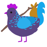 A overcast and sky chicken with a half-lace pattern