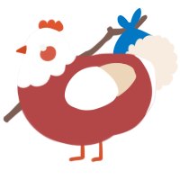 A red and cream chicken with a head pattern