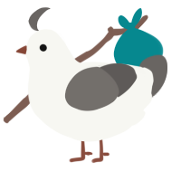 A white and grey chicken