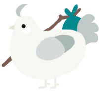 A white and silver chicken