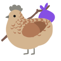 A beige and brown chicken with a half-lace pattern
