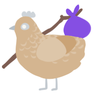 A beige chicken with a half-lace pattern
