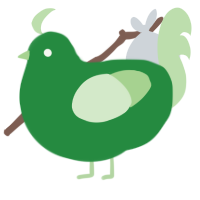 A viridian and gluppy chicken