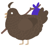 A bark chicken with a lace pattern