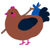A russet and tumblr chicken