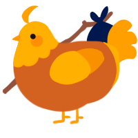 Pork Soda, a brown and ochre chicken with a head pattern