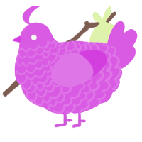 A orchid chicken with a lace pattern