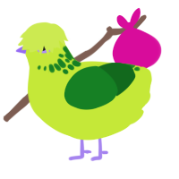 (unnamed), a lime and leaf chicken with a neck-speckle pattern