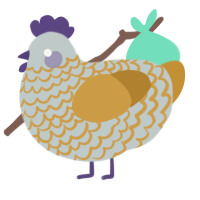 A silver and gold chicken with a lace pattern