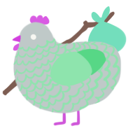 A silver and spring chicken with a lace pattern