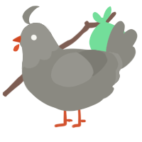 A ash chicken with a head pattern