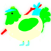 A white and leaf chicken with a head pattern