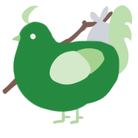 A viridian and gluppy chicken