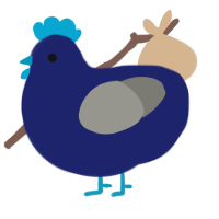 A navy and ash chicken