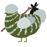 A olive and silver chicken with a bar pattern