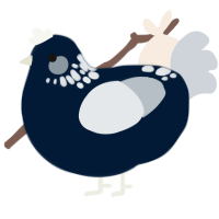 A tumblr and mist chicken with a neck-speckle pattern
