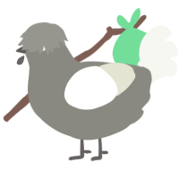 A ash and white chicken