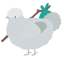 A mist and silver chicken with a lace pattern