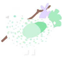 A cream and spring chicken with a speckle pattern