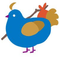 A sapphire and gold chicken