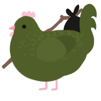 A olive chicken with a half-lace pattern