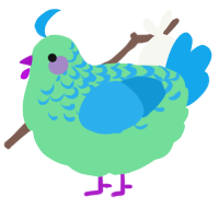 A spring and sky chicken with a half-lace pattern