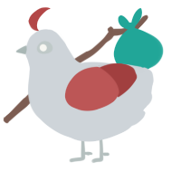 A mist and red chicken