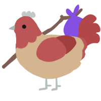 A beige and red chicken with a head pattern