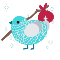 小冰, a aqua and mist chicken with a lace pattern