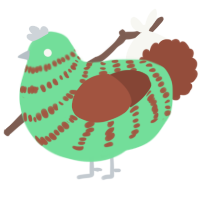 A spring and russet chicken with a bar pattern