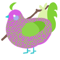 Maybe Dragonfruit, a orchid and grass chicken with a double-lace pattern