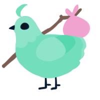 Mint, a mint chicken with a head pattern