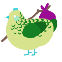 A lemon and leaf chicken with a half-lace pattern