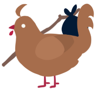 A brown chicken